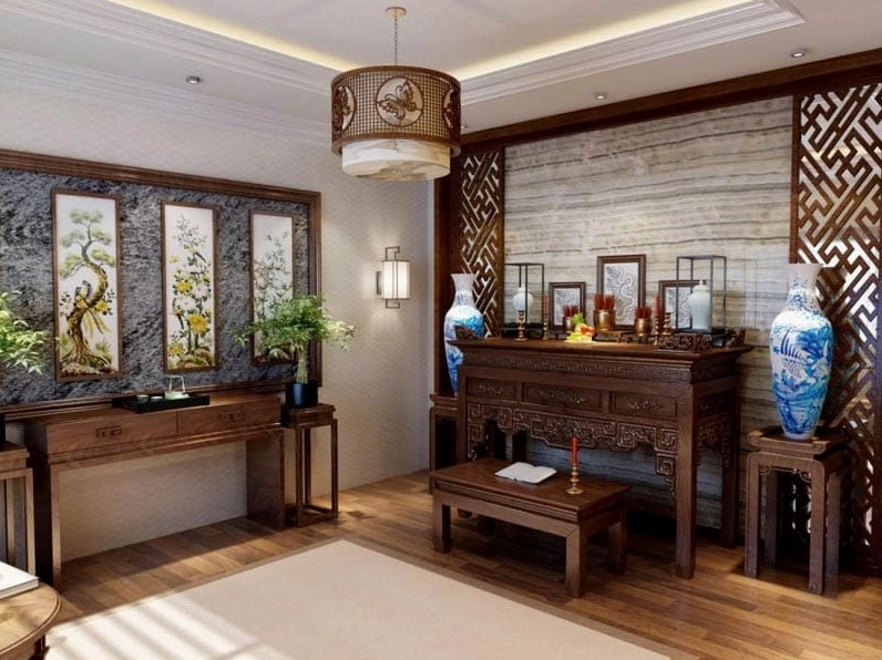 chú ý tới cách đặt ban thờ và mâm cúng