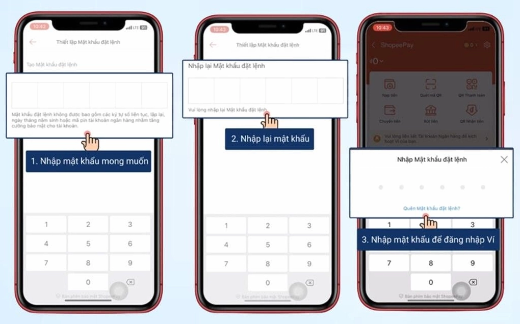 Đặt mật khẩu Shopee có độ bảo mật cao để làm tài khoản Shopee Pay.