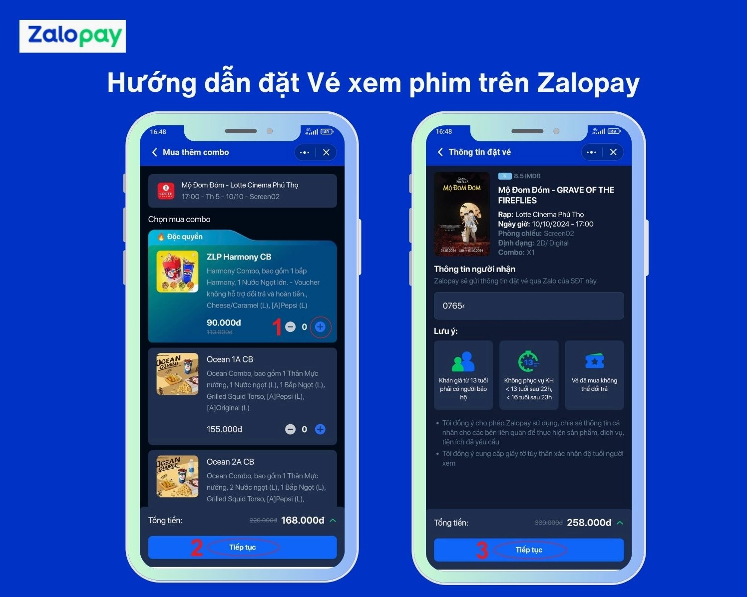 Đặt vé xem phim trên Zalopay