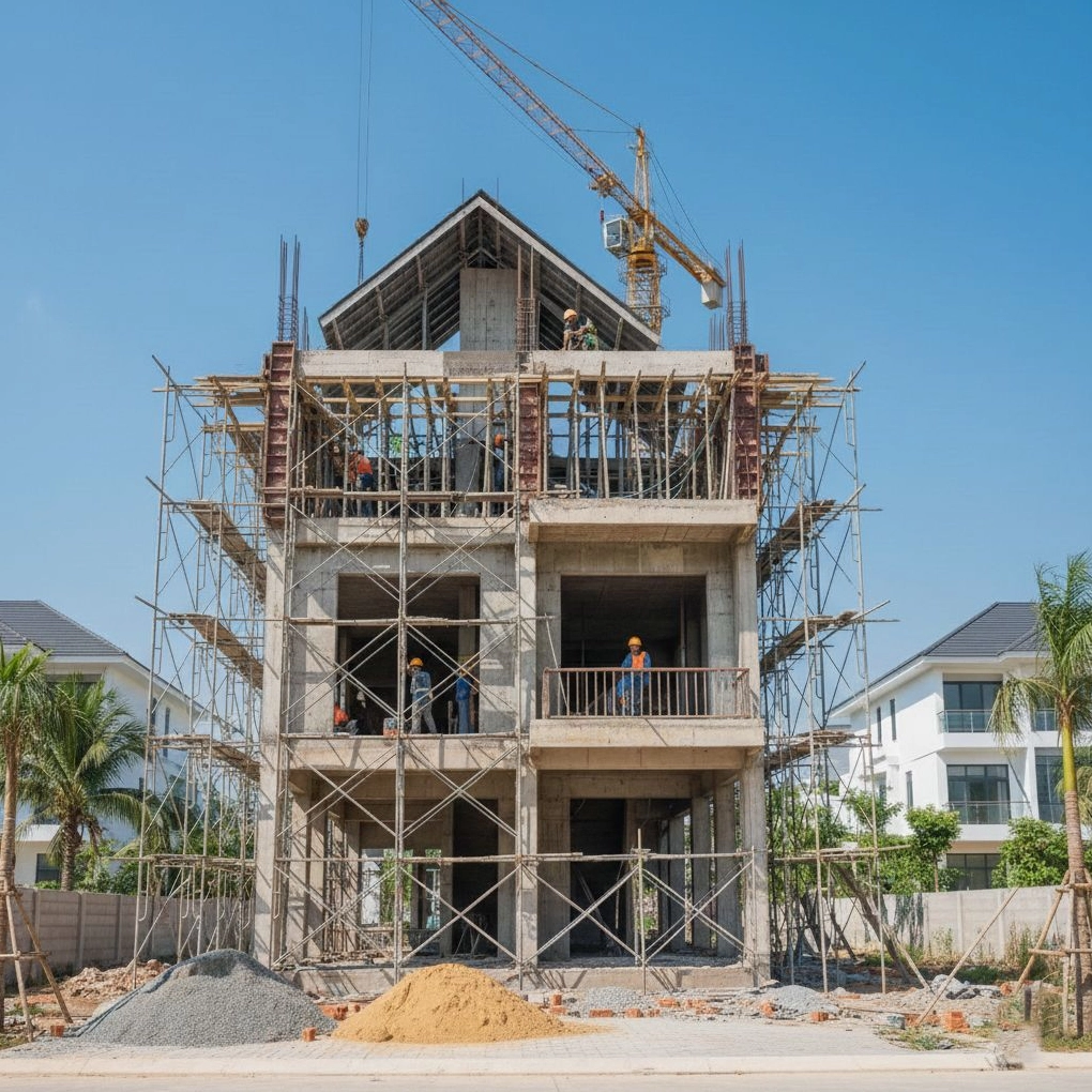 Hình ảnh minh họa việc xem tuổi làm nhà