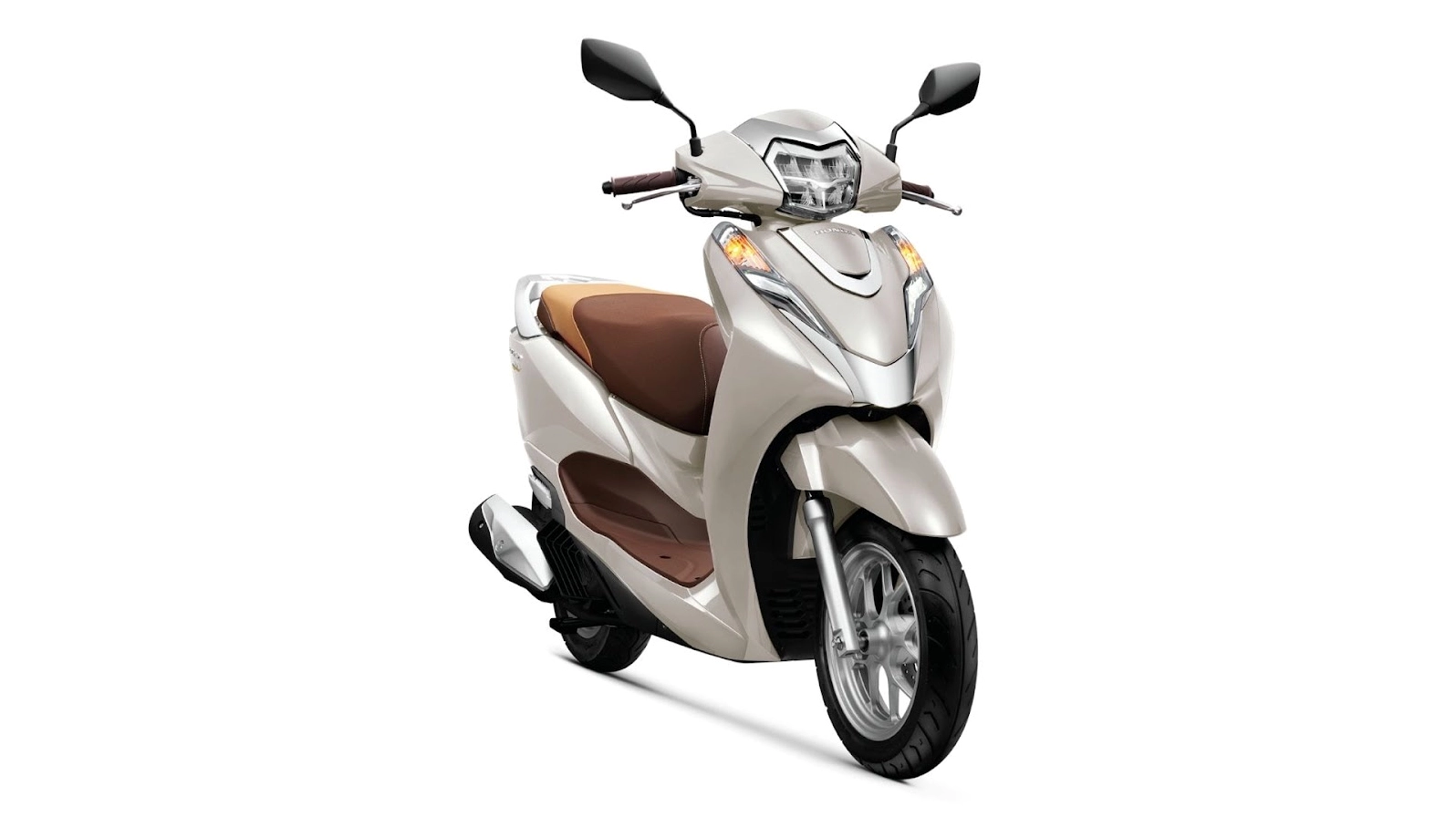 Honda Lead trắng ngà nâu có vẻ ngoài thanh lịch, phong cách Châu Âu, hợp với người mệnh Kim và Thủy
