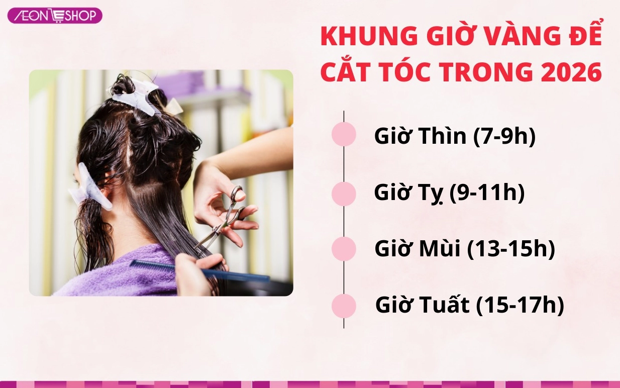Khung giờ vàng để cắt tóc trong năm 2026