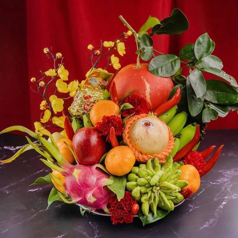 Mâm ngũ quả đẹp và trang trọng cho bàn thờ gia tiên