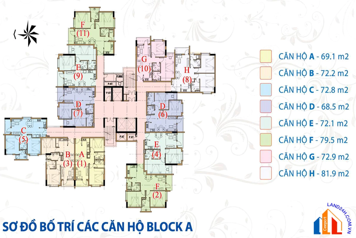 Mặt bằng Block A CHUNG CƯ LÊ THÀNH MÃ LÒ