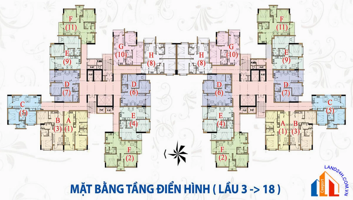 Mặt bằng tổng thể CHUNG CƯ LÊ THÀNH MÃ LÒ