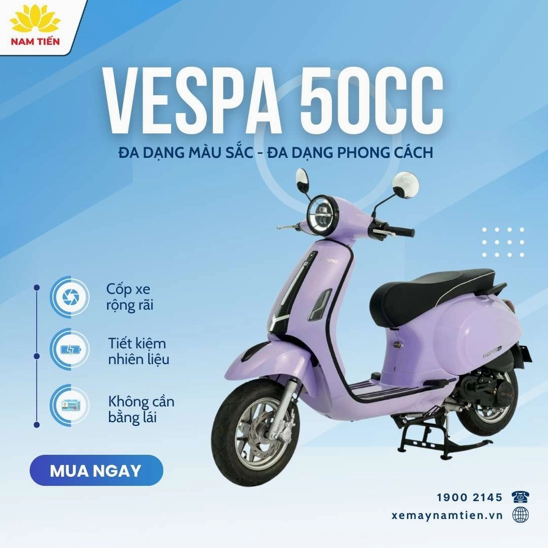 Mức tiêu hao xăng Vespa 50cc thực tế