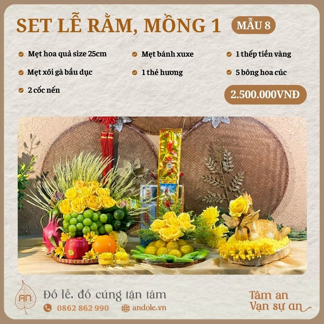 Set Lễ Rằm, Mồng 1 – Lễ Vật Tinh Tế