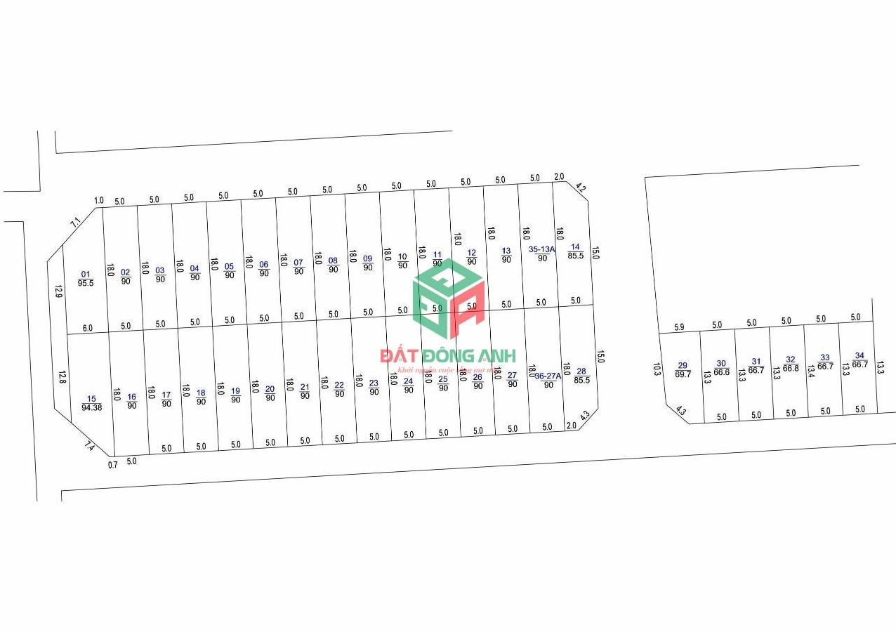 Sơ đồ đấu giá khu Đại Bàng Nguyên Khê