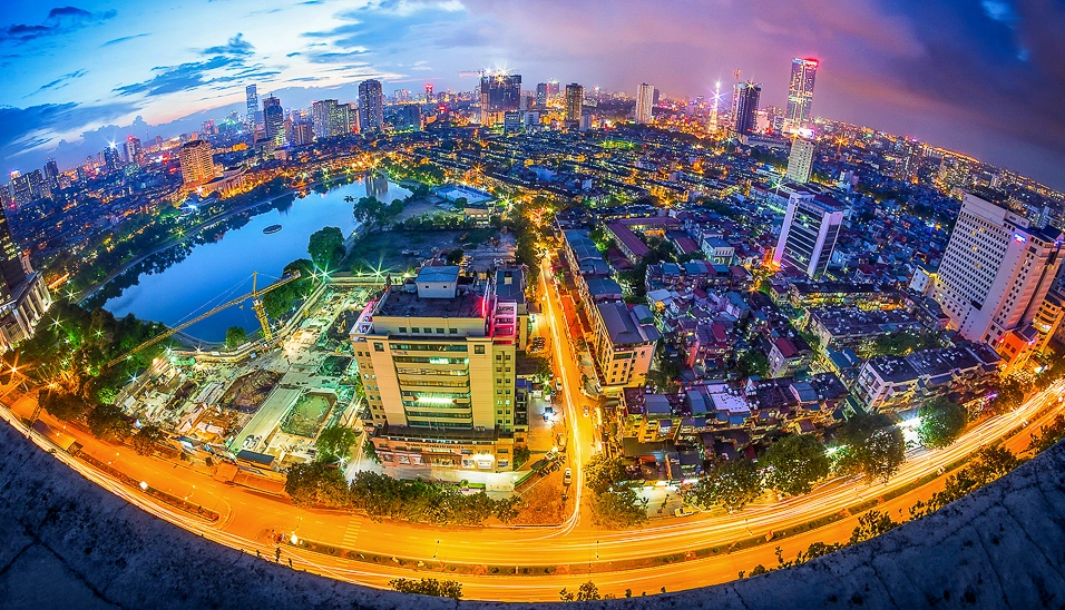 Thành phố Hà Nội về đêm