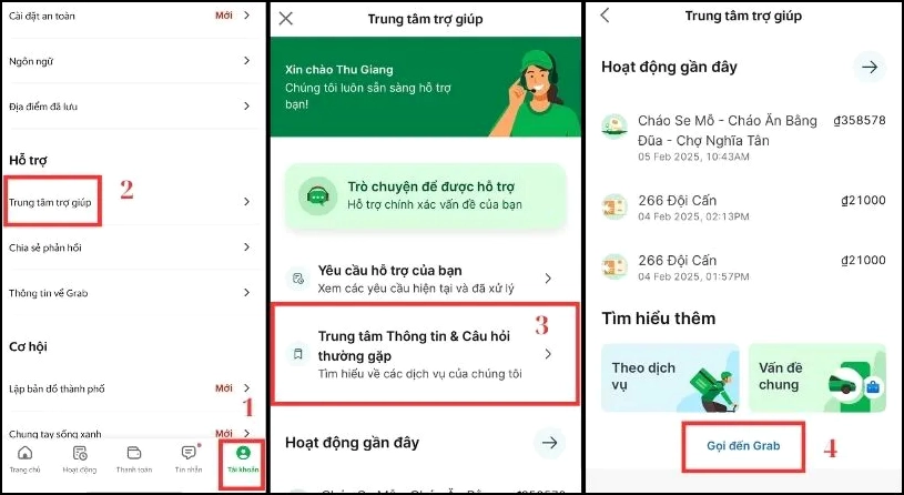 tổng đài grabfood