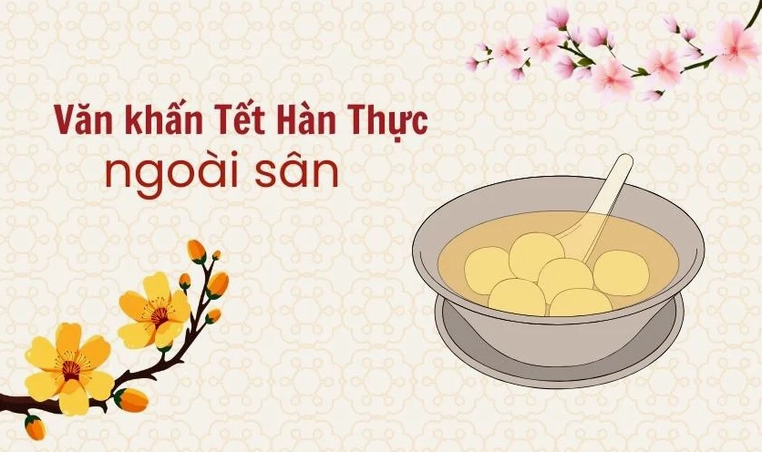 Văn khấn Tết Hàn thực 2026 ngoài sân