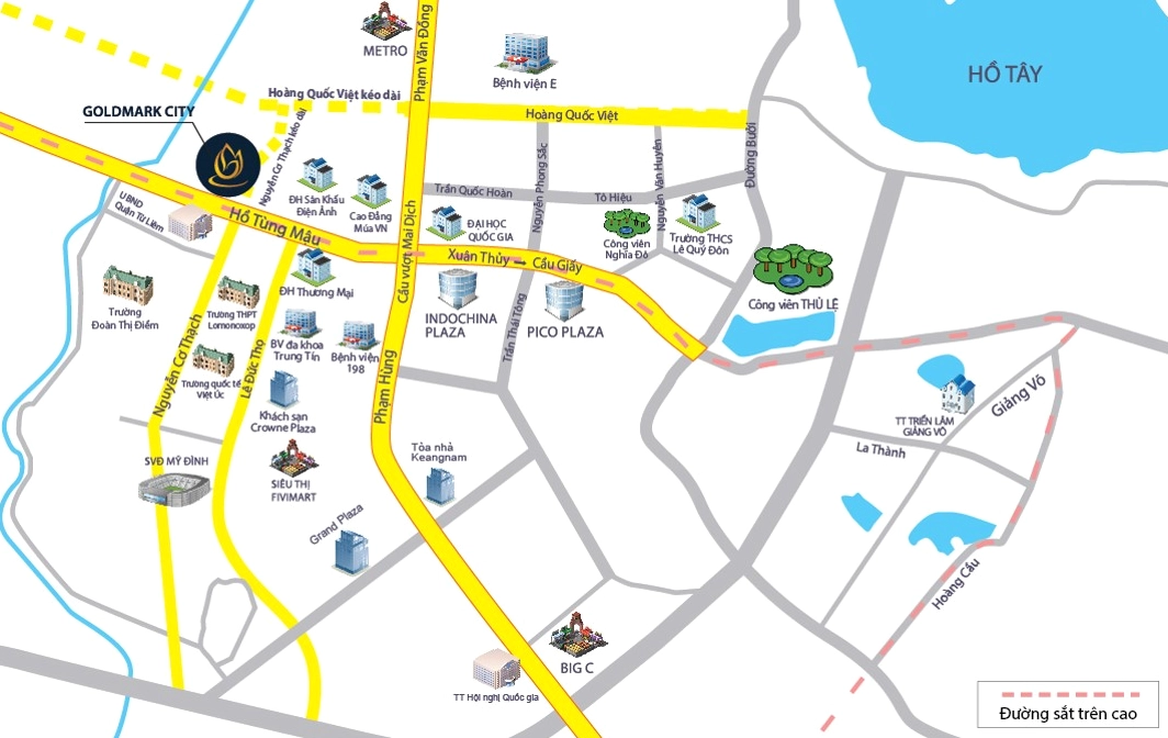 Vị trí chung cư Goldmark City