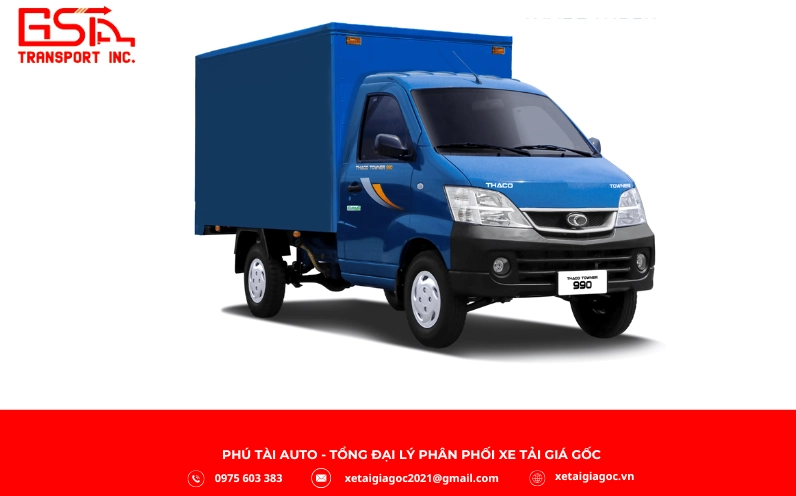 Xe tải Thaco Towner là dòng xe tải nhẹ phổ biến tại Việt Nam, có tải trọng từ 0.8 – 1 tấn, phù hợp nhu cầu vận chuyển hàng hóa nội thành nhờ thiết kế nhỏ gọn, linh hoạt