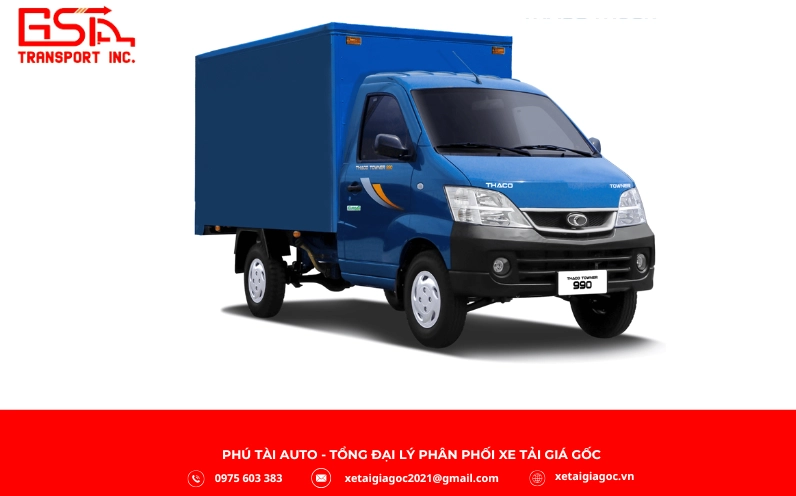 Xe tải Thaco Towner là dòng xe tải nhẹ phổ biến tại Việt Nam, có tải trọng từ 0.8 – 1 tấn, phù hợp nhu cầu vận chuyển hàng hóa nội thành nhờ thiết kế nhỏ gọn, linh hoạt