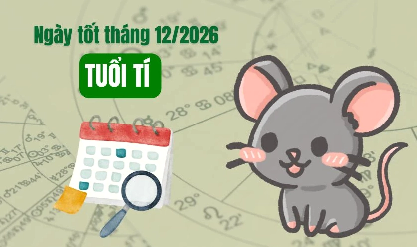 Xem ngày tốt tháng 12 năm 2026 tuổi Tý