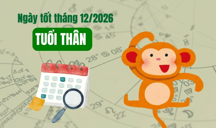 Xem ngày tốt tháng 12/2026 tuổi Thân