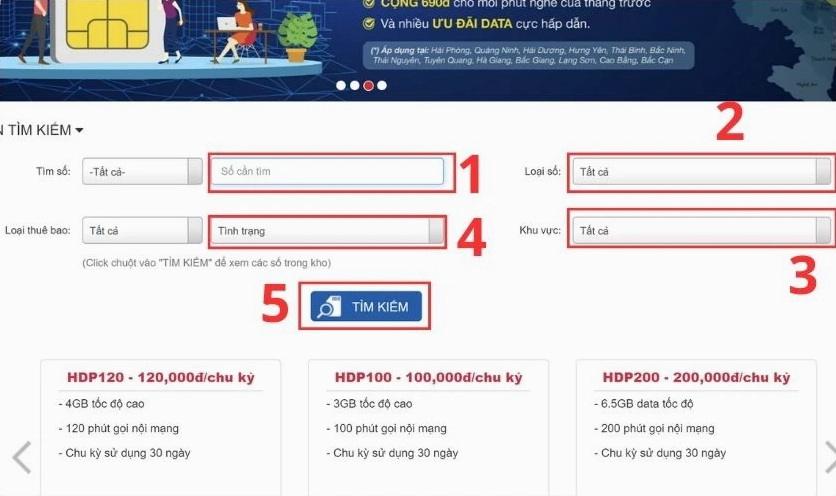 Các bước mua sim số 093