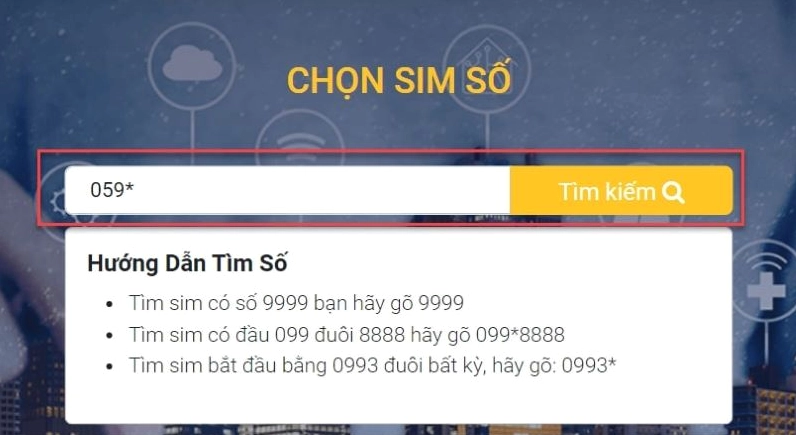 Cách đăng ký thuê bao điện thoại đầu số 059 chính chủ bước 2