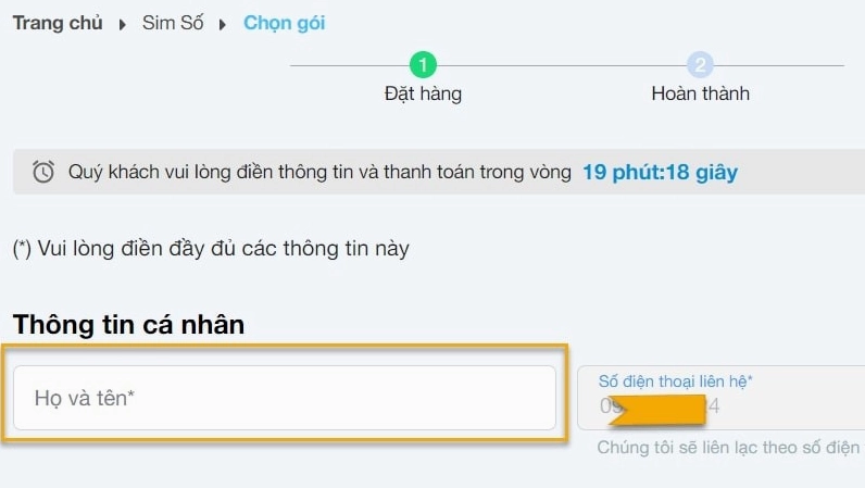 Cách đăng ký thuê bao điện thoại đầu số 082 bước 5