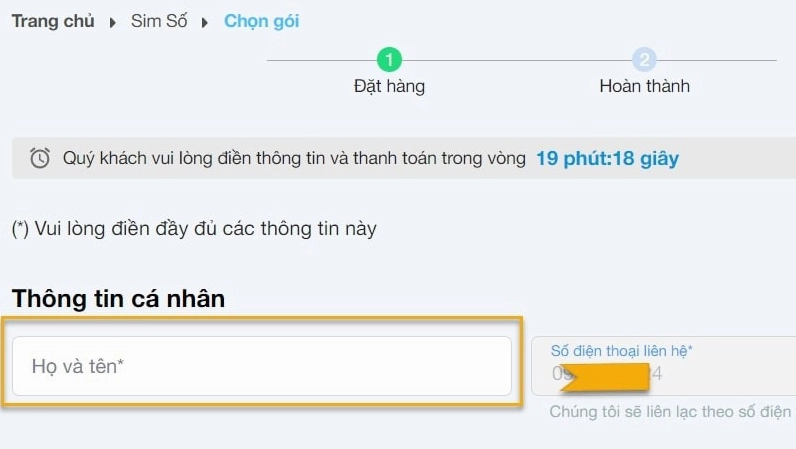 Cách đăng ký thuê bao điện thoại đầu số 082 bước 5