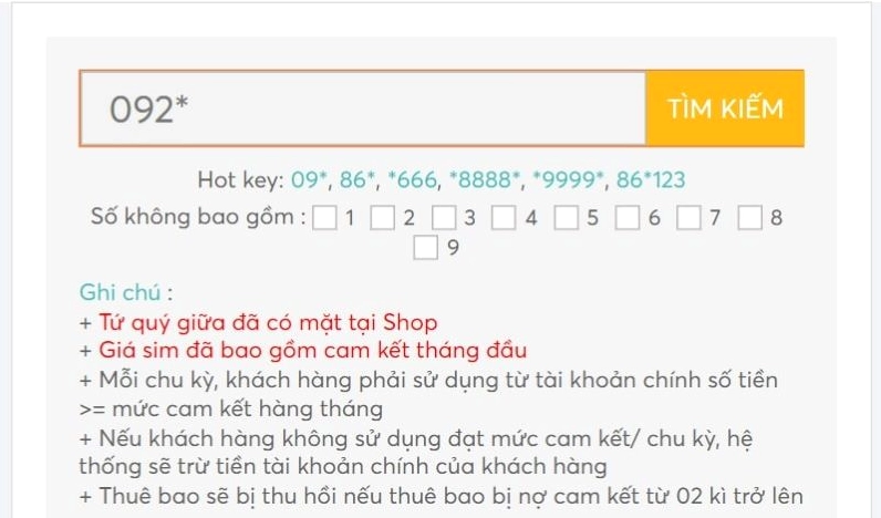 Cách đăng ký thuê bao điện thoại đầu số 092 chính chủ bước 2