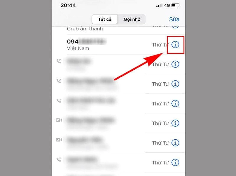 Chặn số 094 khi có dấu hiệu lừa đảo trên IOS bước 2