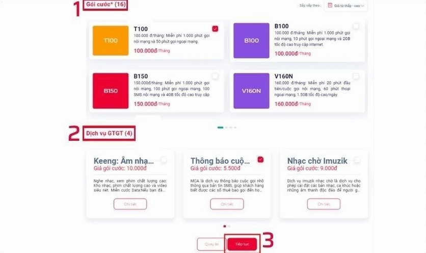 Chọn gói cước sim trước khi mua