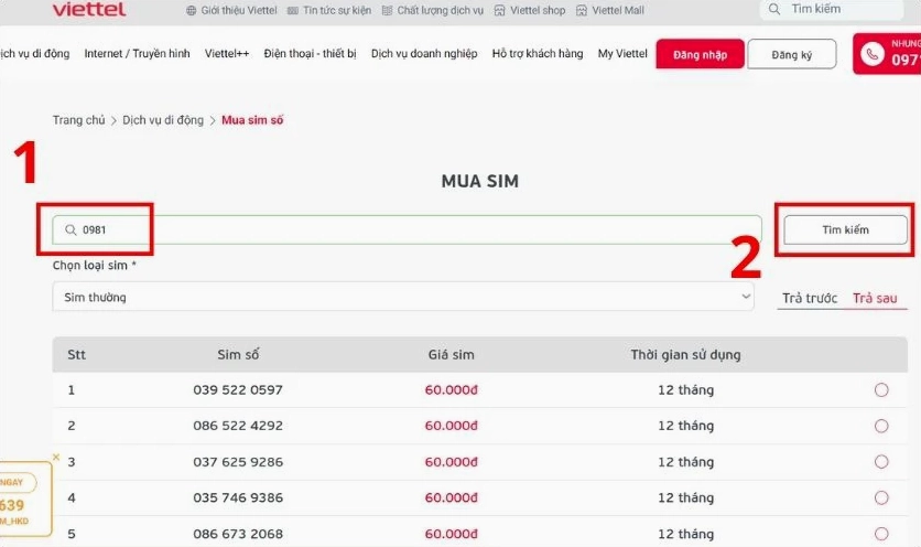 có nên mua sim đầu số 0981 mạng viettel hay không