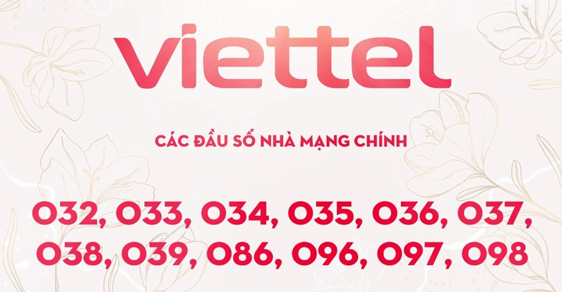 Đầu số nhà mạng Viettel là bao nhiêu