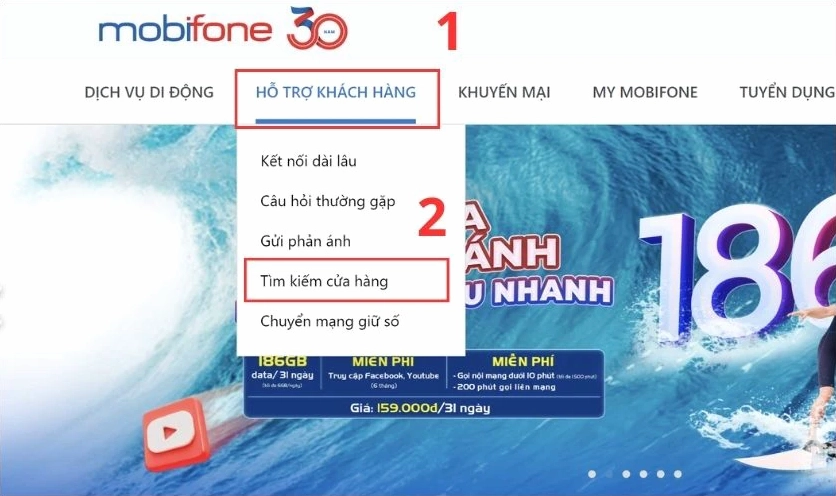Đến cửa hàng của nhà mạng MobiFone mua SIM đầu số 0772