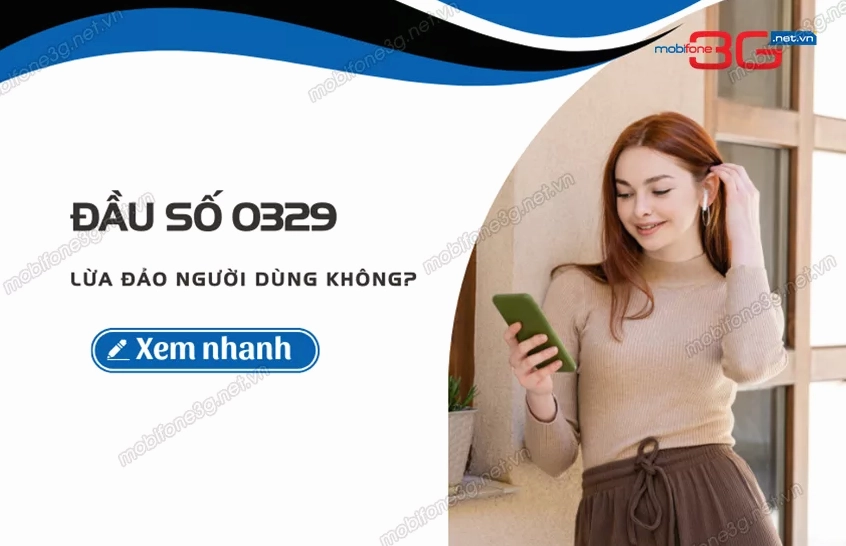 Hình ảnh điện thoại với màn hình hiển thị đầu số 0329, kèm câu hỏi liệu 0329 có phải đầu số lừa đảo không