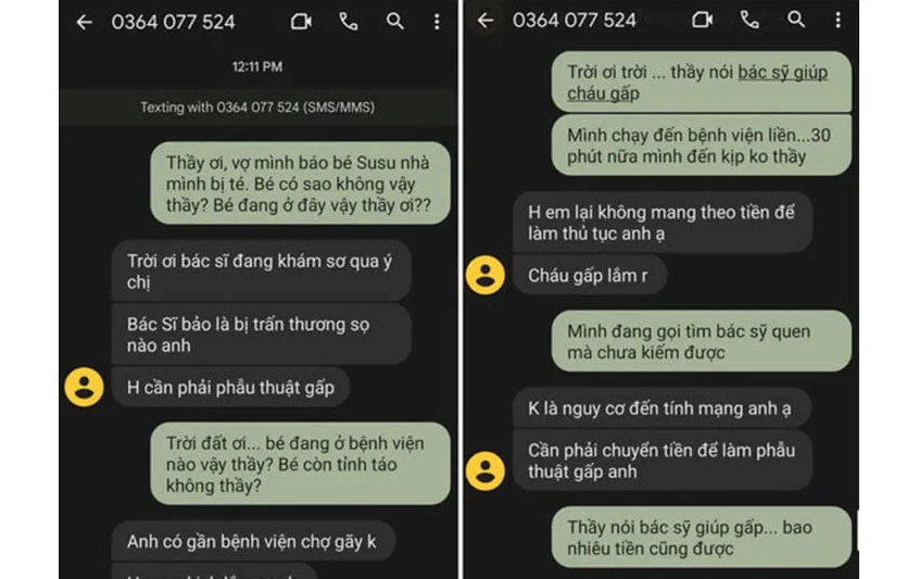 Hình ảnh minh họa các hành vi lừa đảo qua số điện thoại