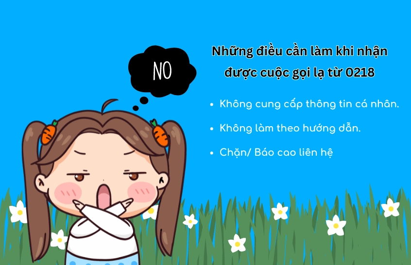 Hình ảnh minh họa cách cảnh giác với số điện thoại đầu 0218