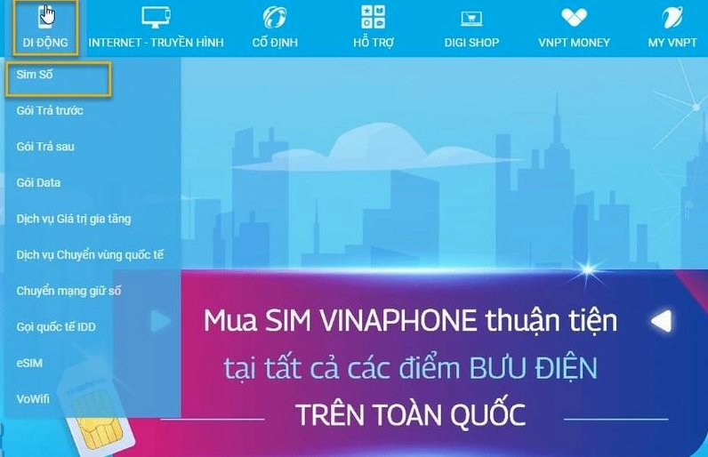 Hướng dẫn đăng ký SIM 0888 trực tuyến bước 1