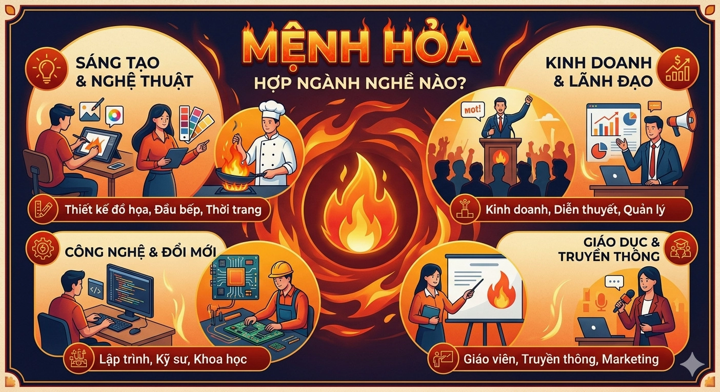 Mệnh Hỏa hợp nghề gì