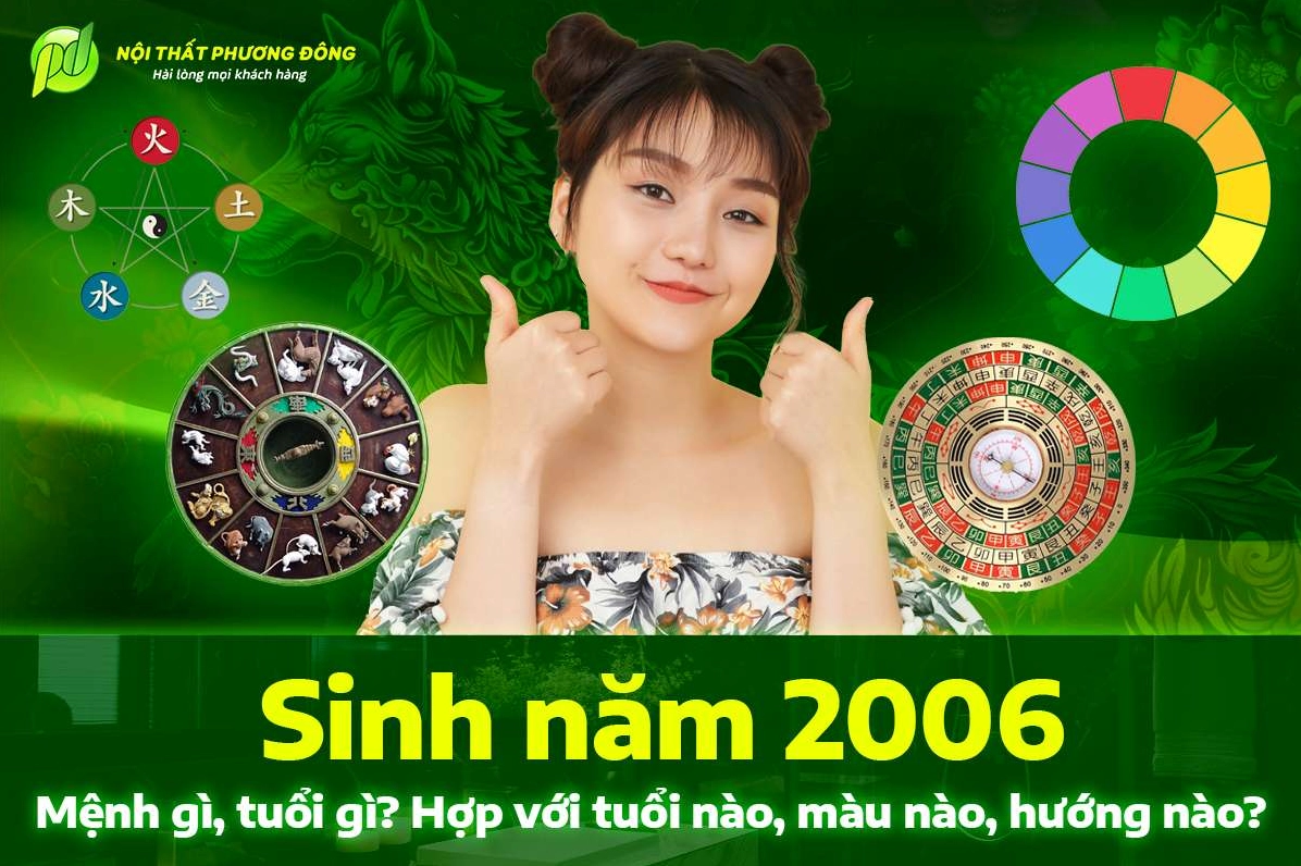 Sinh năm 2006 mệnh gì, tuổi gì? Hợp với tuổi nào, màu nào, hướng nào?