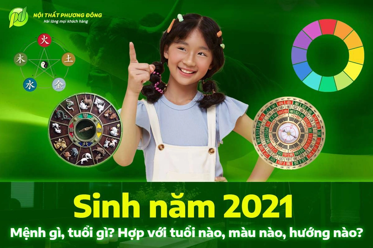 Sinh năm 2021 mệnh gì, tuổi gì? Hợp với tuổi nào, màu nào, hướng nào?