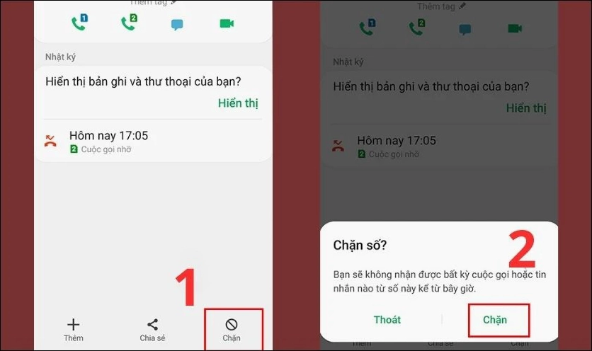 tiến hành chặn số điện thoại có dấu hiệu lừa đảo