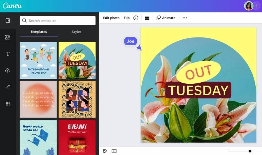 Giao diện tương tác với AI để làm slide