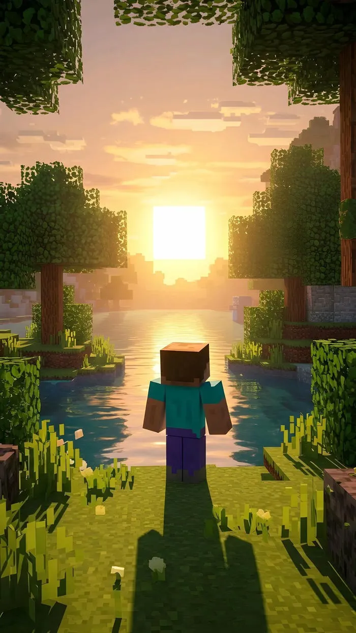hình nền minecraft nature bình minh hình nền minecraft nature bình minh