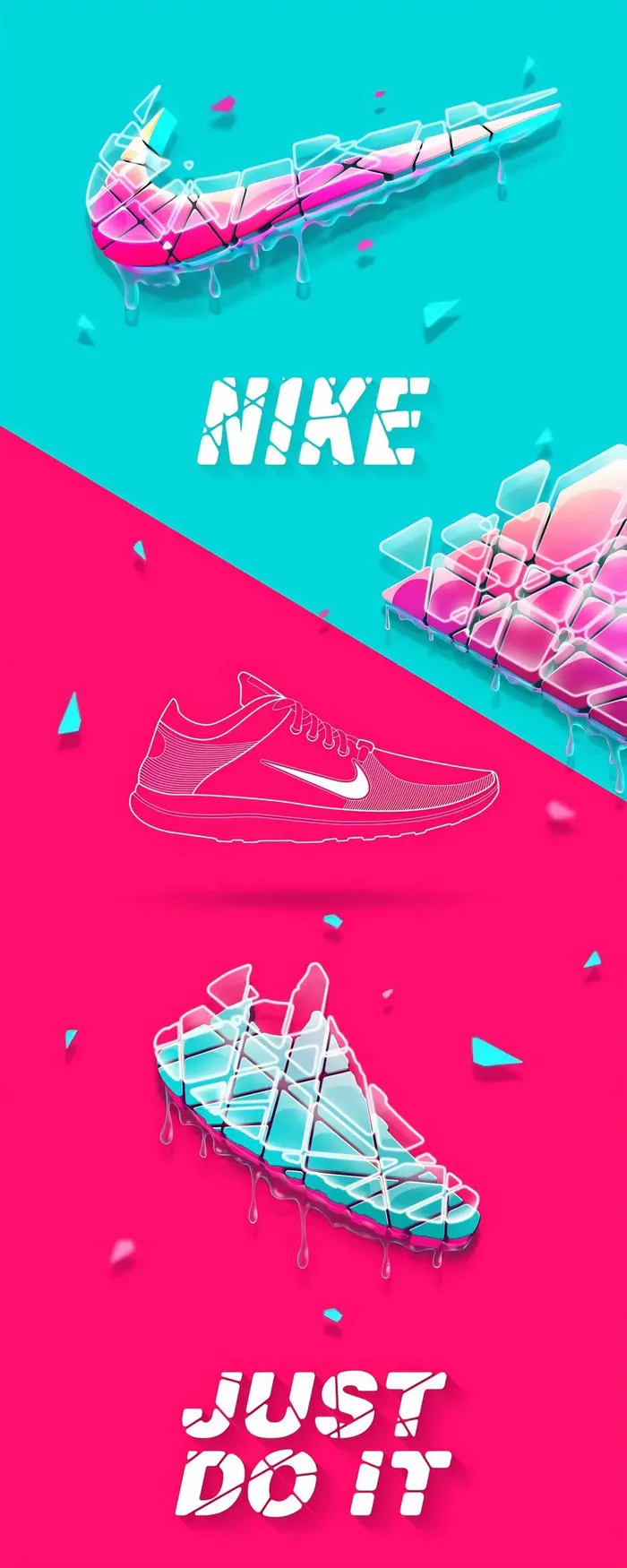 Hình nền nike đỏ xanh Hình nền nike đỏ xanh